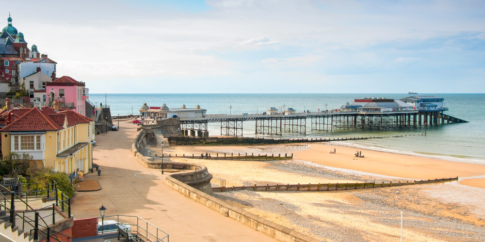 Cromer is a traditional seaside resort and is famous for Banksy's Great British Spraycation artwork,